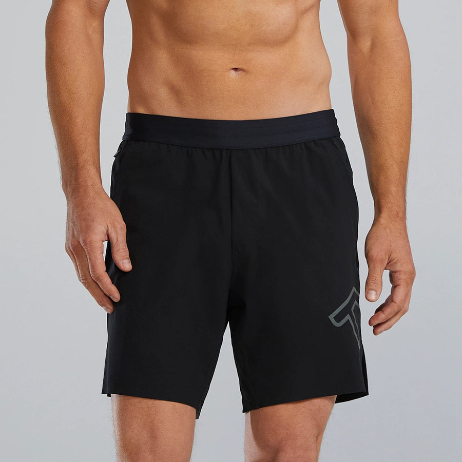 TYR Hydrosphere™ Men's Lined 7" Unbroken Big Logo Shorts - Solid