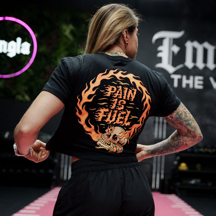 RokFit Pain Is Fuel - Crop Top