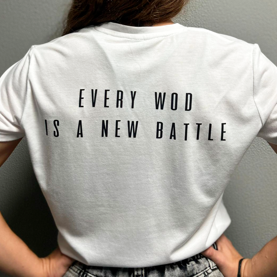 TWG Every WOD Is A New Battle Crop Tee